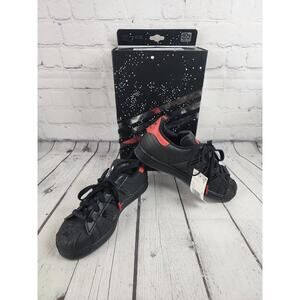 NEW w/ Box Adidas Superstar J Star Wars Darth Vader Black. Sz 4 FY0130